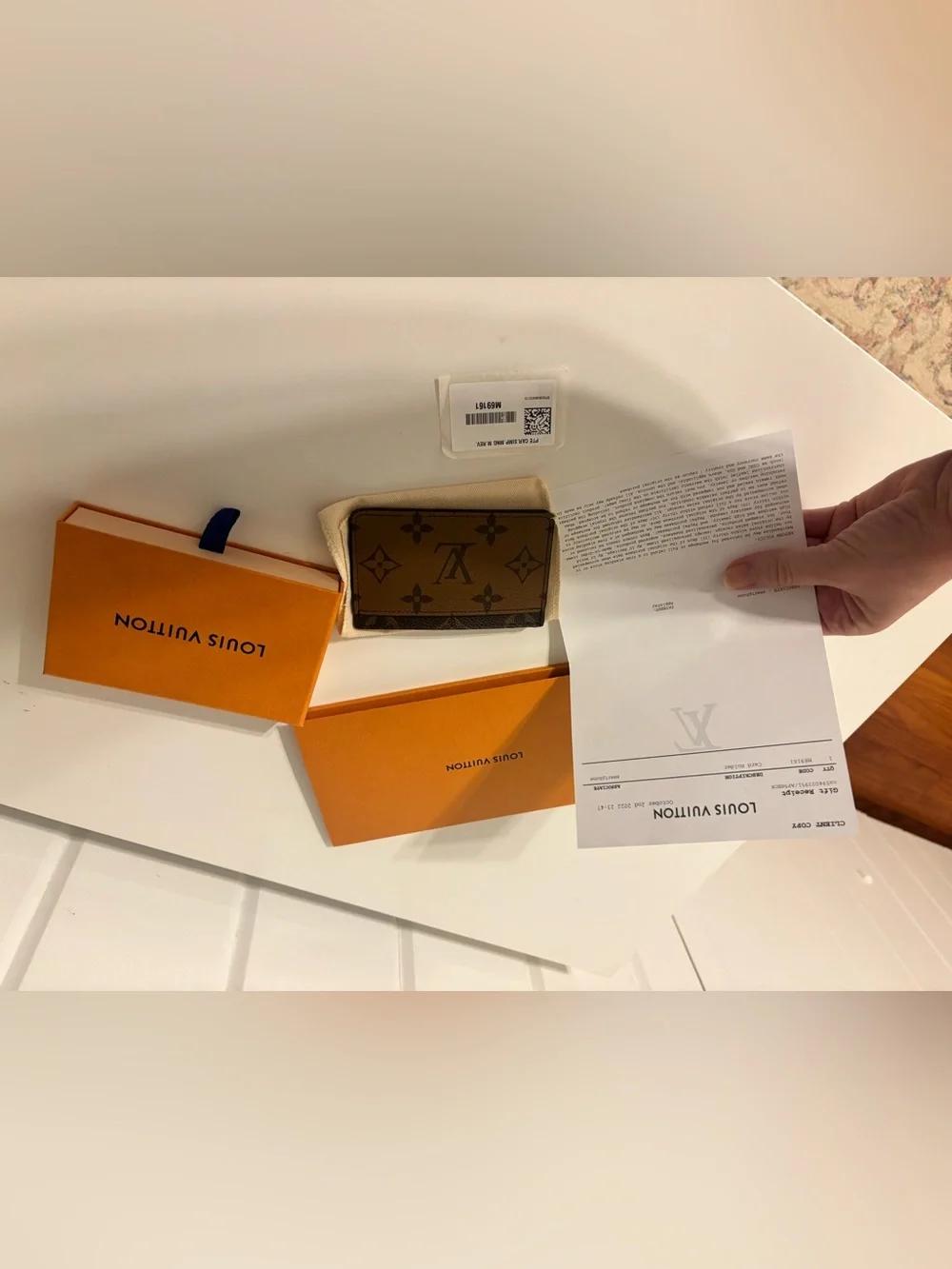 Louis Vuitton Reverse Monogram Card Holder - Brown and Tan